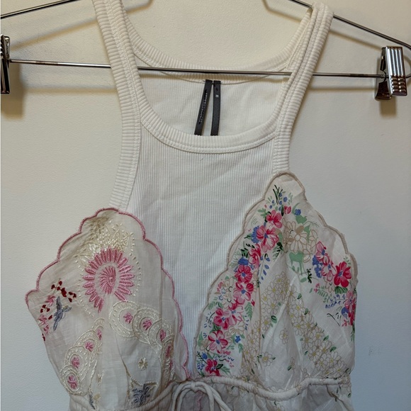 NWOT By Anthropologie Pieced Scarf Tank Size XS - Picture 5 of 15